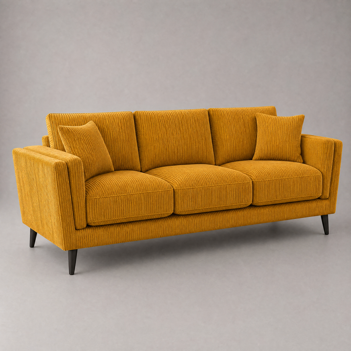 Monroe Sofa - Mustard Corduroy - Side Angle