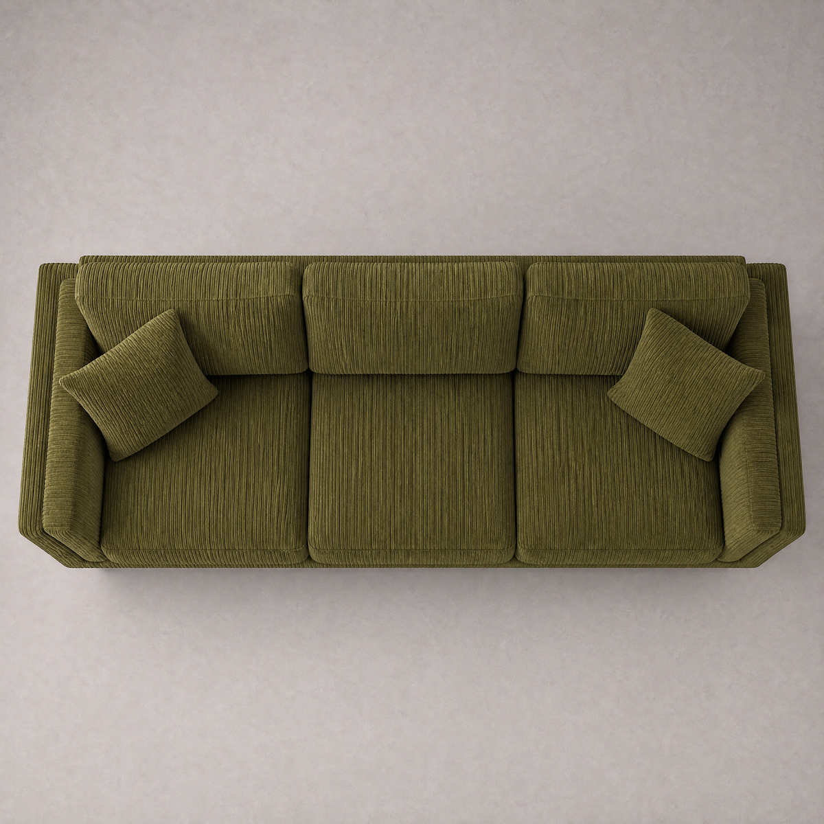Monroe Sofa - Olive Green Corduroy - Birds Eye