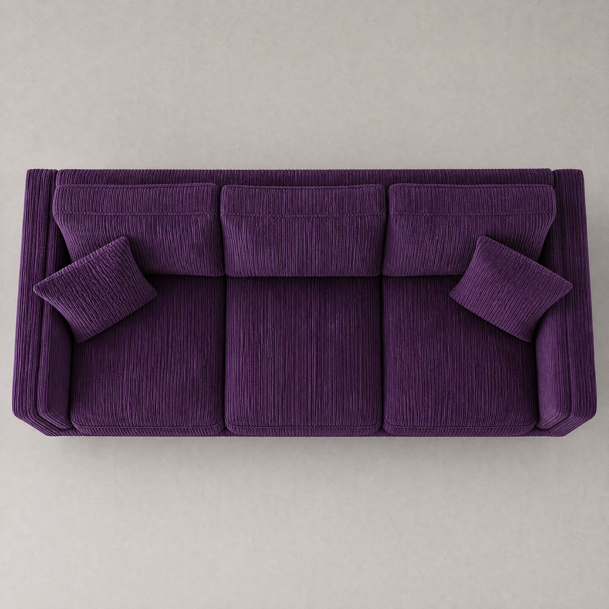 Monroe Sofa - Purple Corduroy - Birds Eye