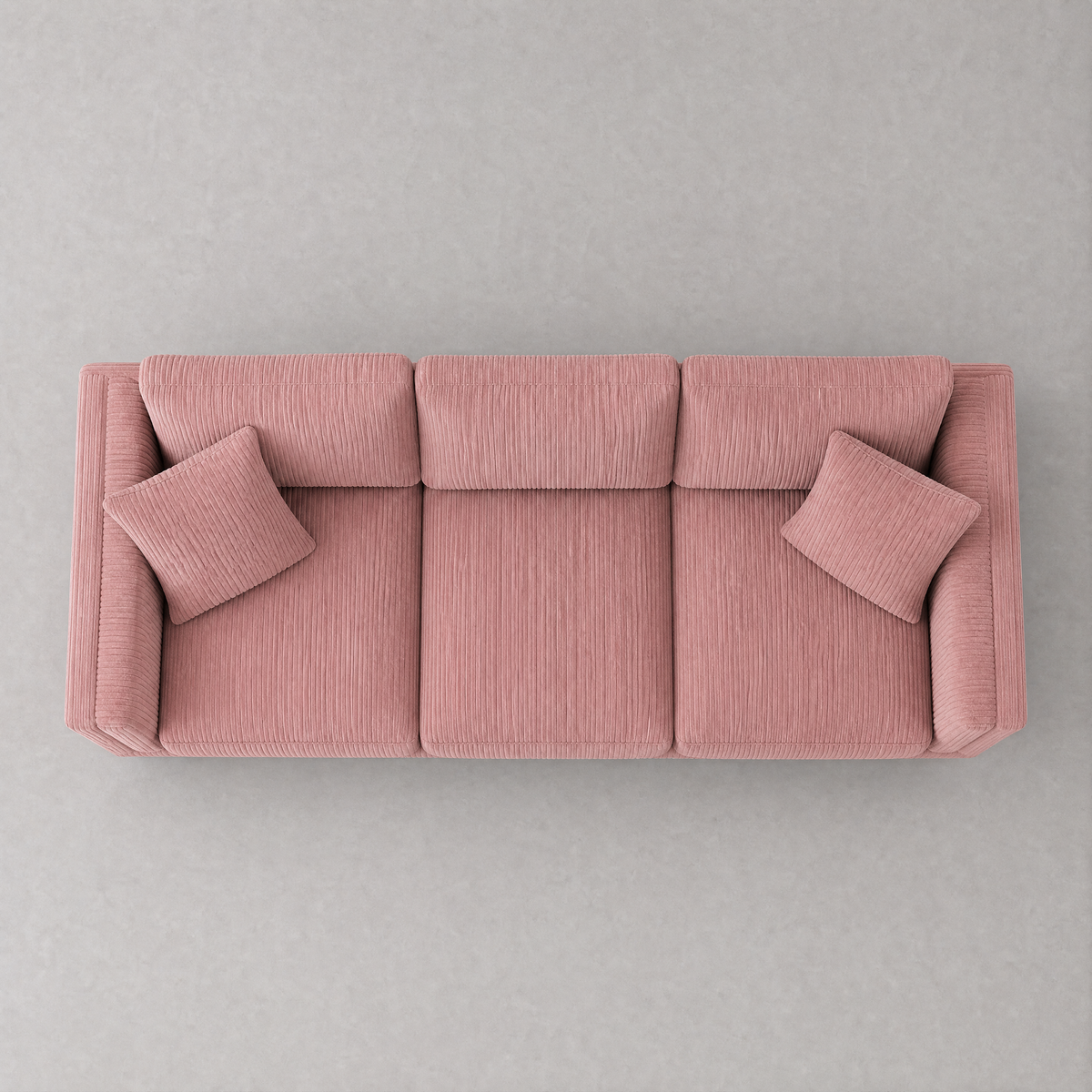 Monroe Sofa - Rose Pink Corduroy - Birds Eye