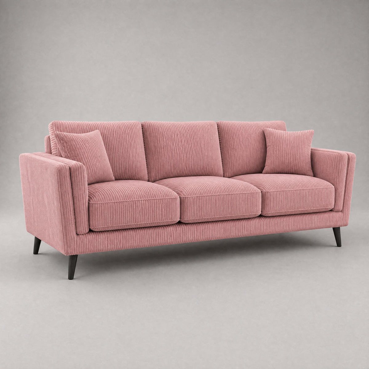 Monroe Sofa - Rose Pink Corduroy - Side Angle