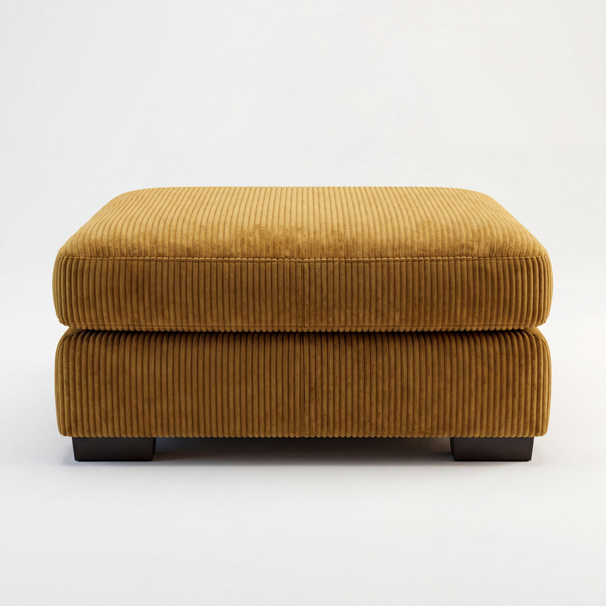 Fabric Cloud Ottoman Mustard Corduroy