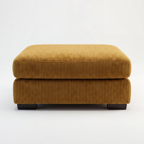 Fabric Cloud Ottoman Mustard Corduroy