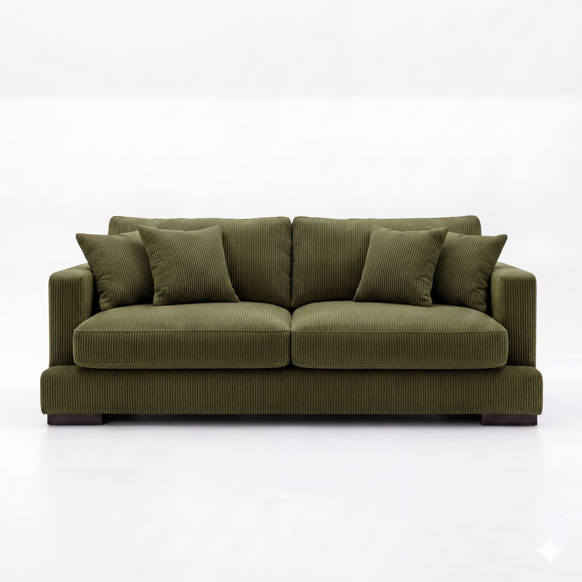 Cloud 2 Seater Olive Green Corduroy