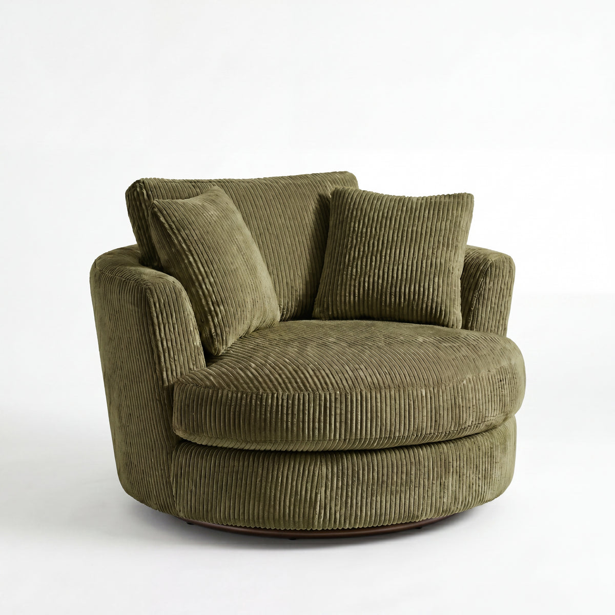 Cuddle Swivel Chair - Olive Green