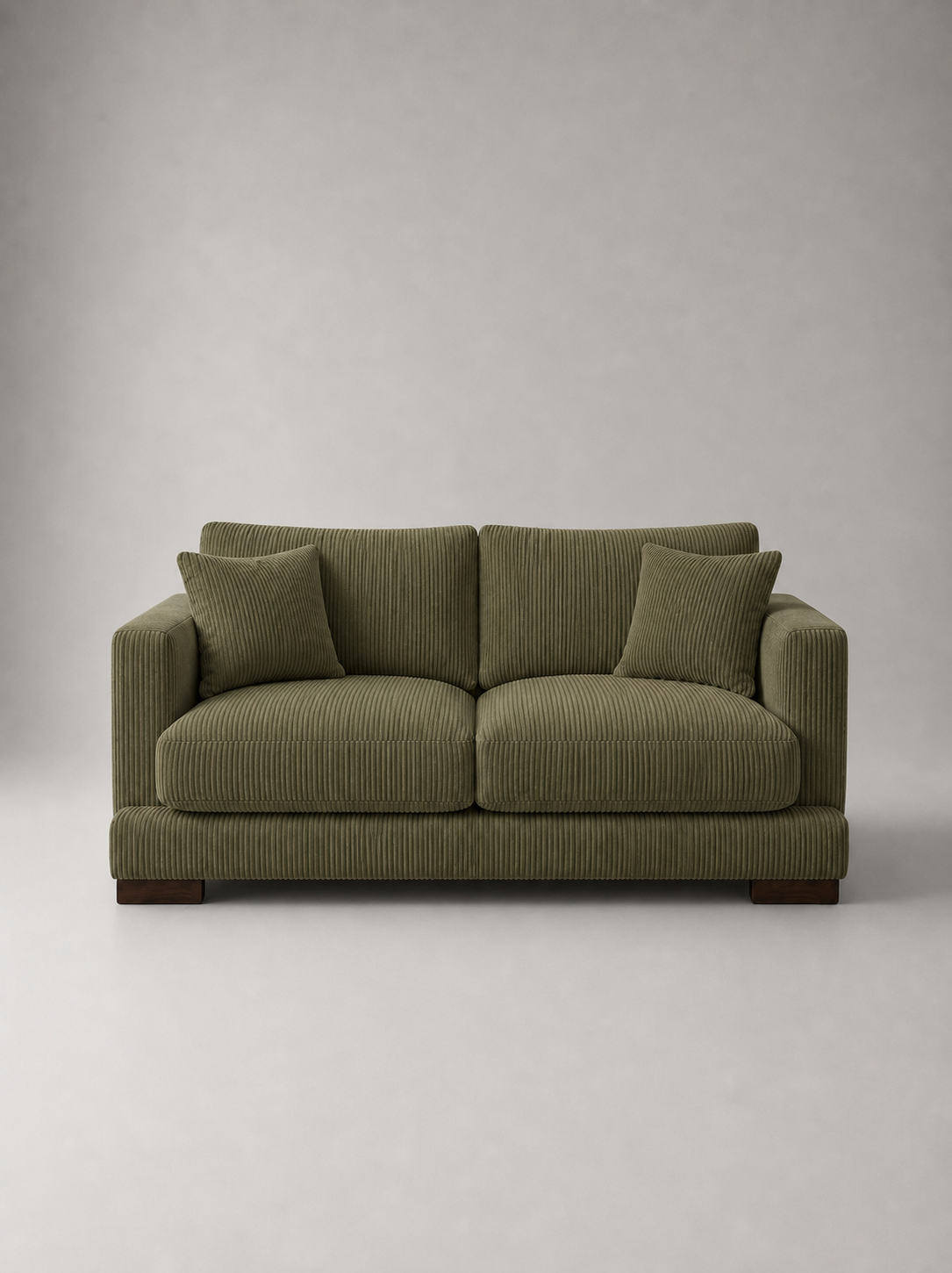 Cloud 2 Seater Sofa in Olive Green Corduroy