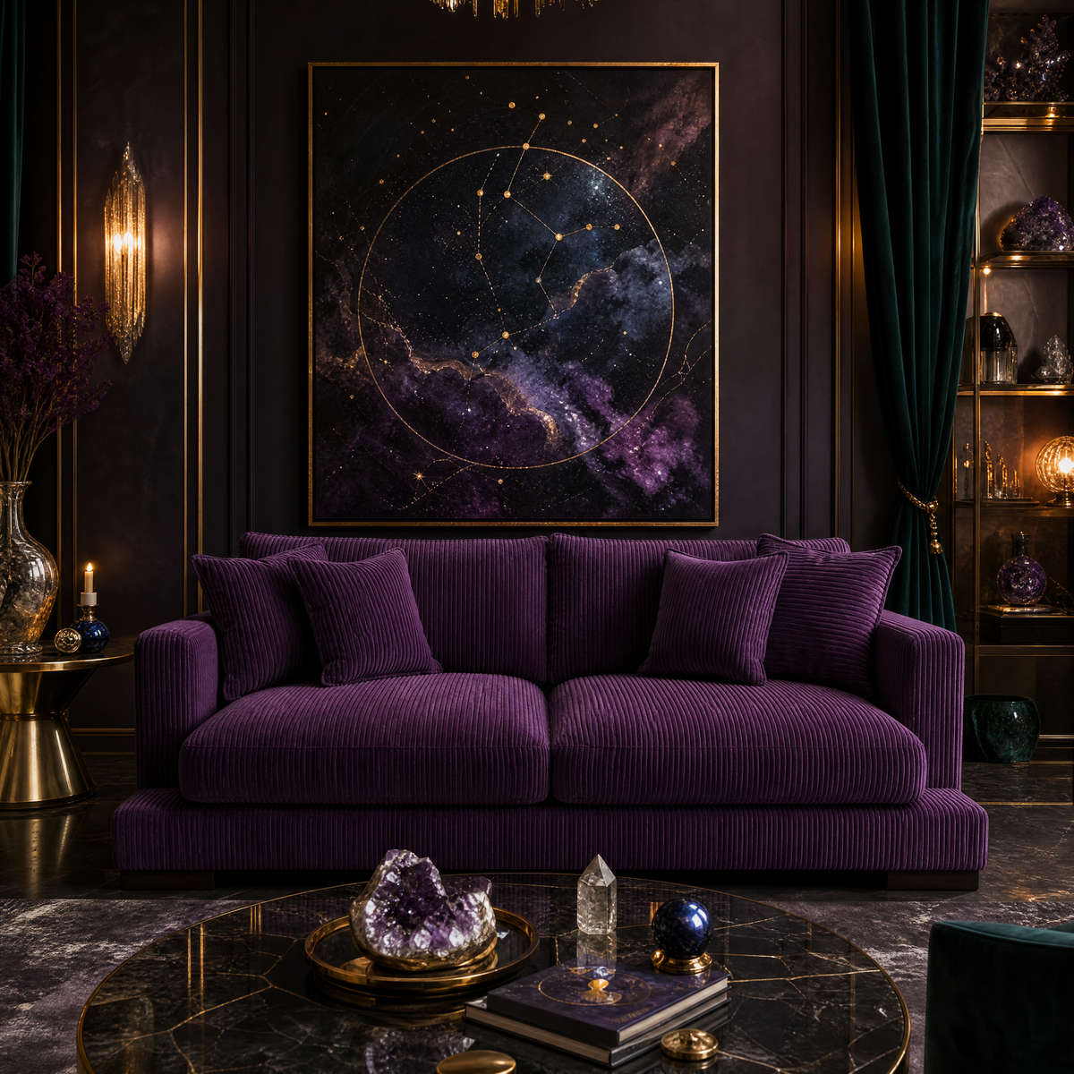 Cloud Sofa Purple Corduroy - Lifestyle