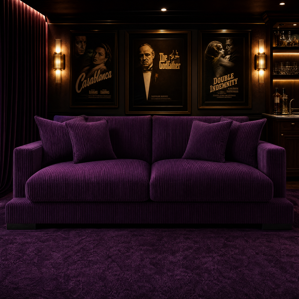 Cloud Sofa Purple Corduroy — Lifestyle