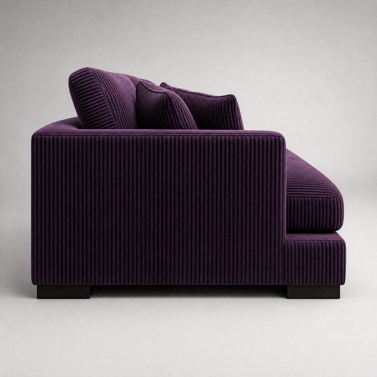 Cloud Sofa Purple Corduroy - Side Profile View
