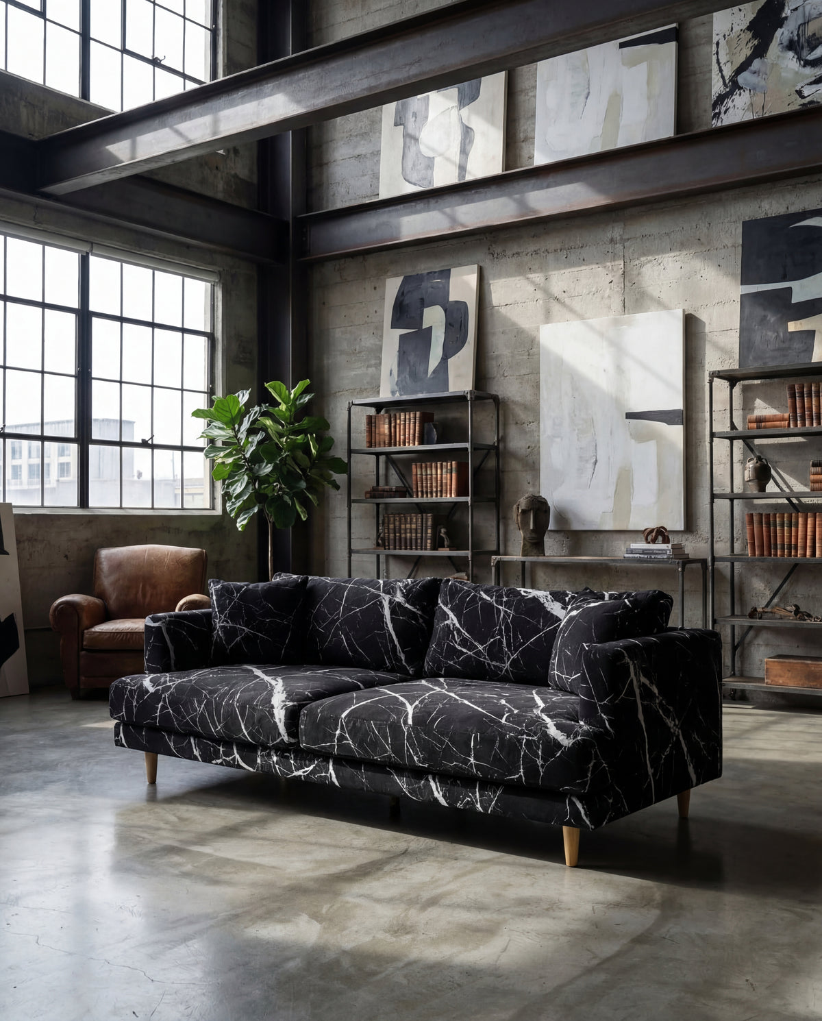 Lightening Black Marble