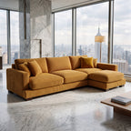 Cloud Chaise Lounge Mustard Corduroy