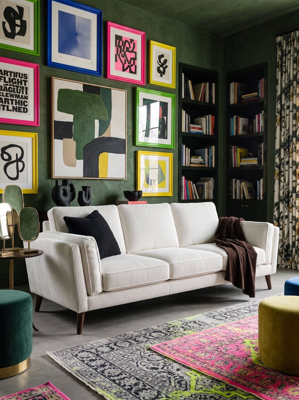 Monroe Sofa - White Corduroy