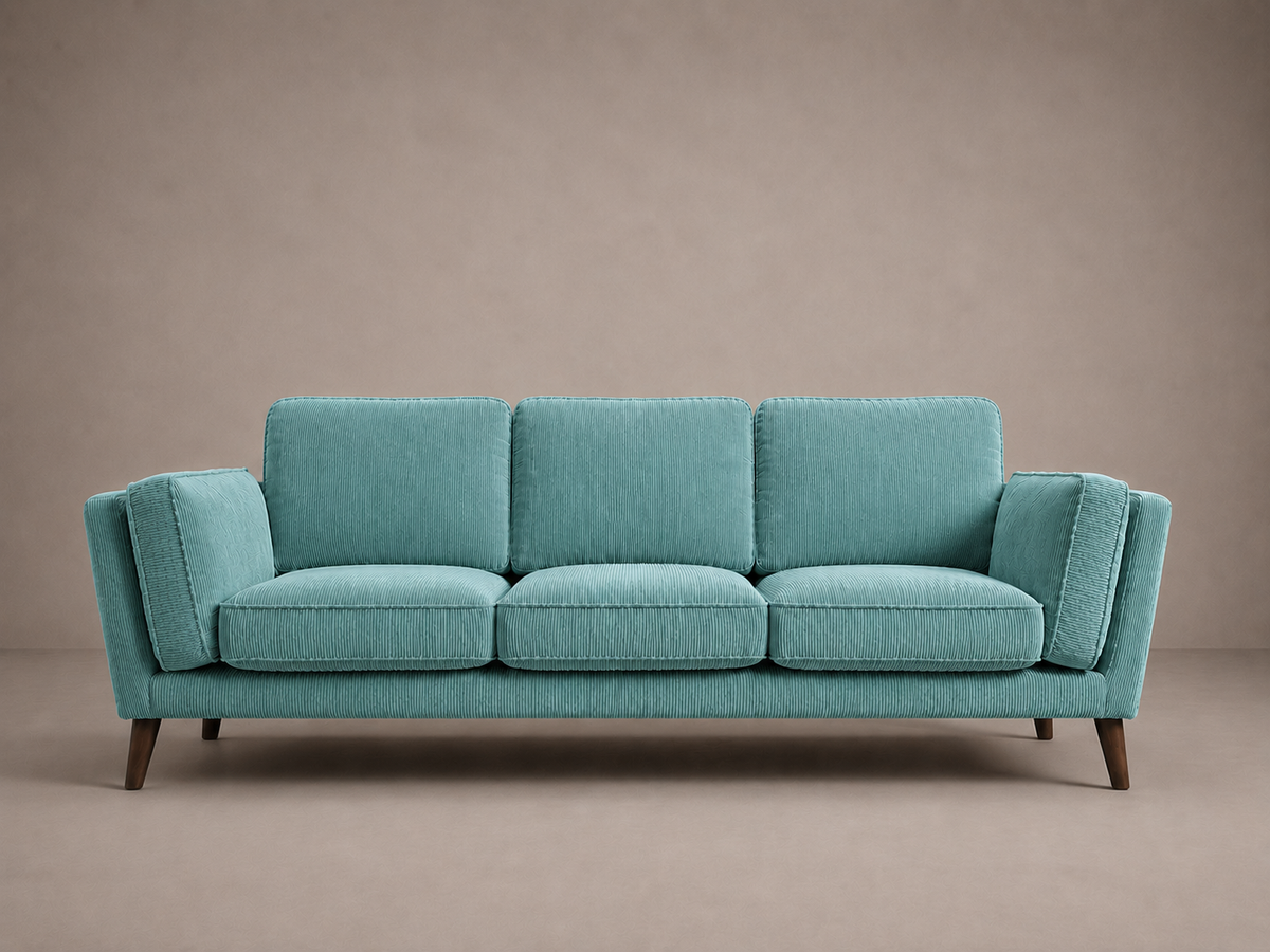 Monroe Sofa - Aqua Corduroy