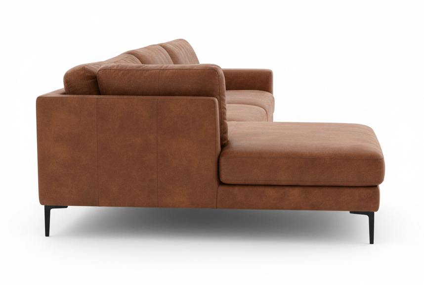 Fae Chaise Faux Leather Lounge