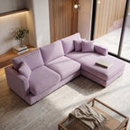 City Chaise Lounge Lilac Corduroy