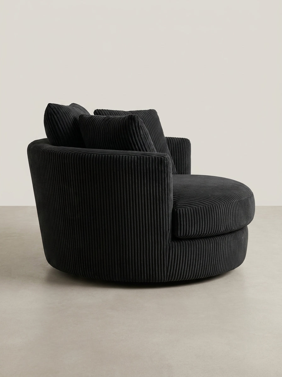 Cuddle Swivel Chair - Black