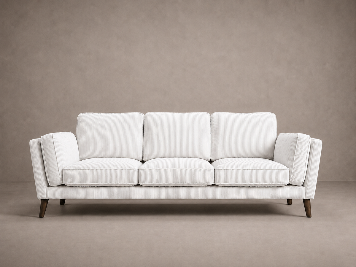 Monroe Sofa - White Corduroy
