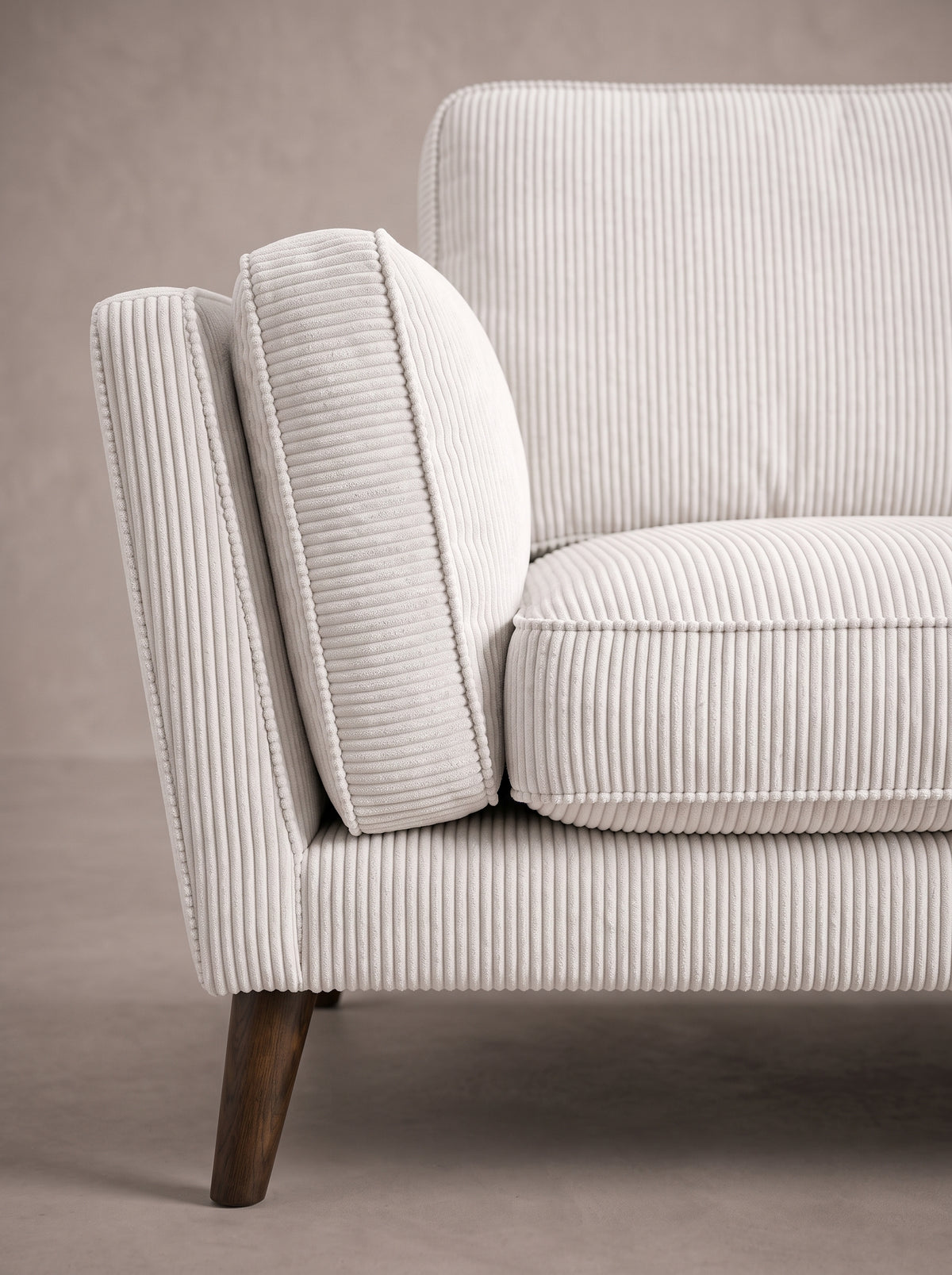 Monroe Sofa - White Corduroy