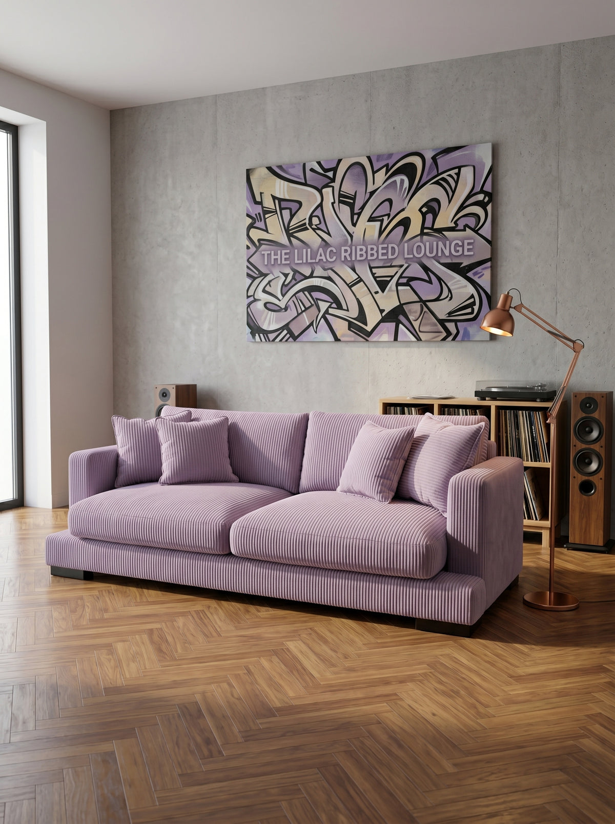 Cloud Sofa Lilac Corduroy — Lifestyle