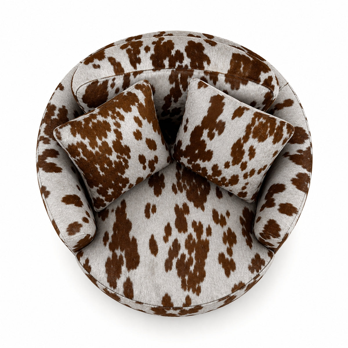 Cuddle Swivel Chair - Cow Print