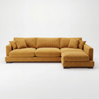 Cloud Chaise Lounge Mustard Corduroy