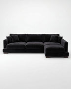 Cloud Chaise Lounge Black Velvet