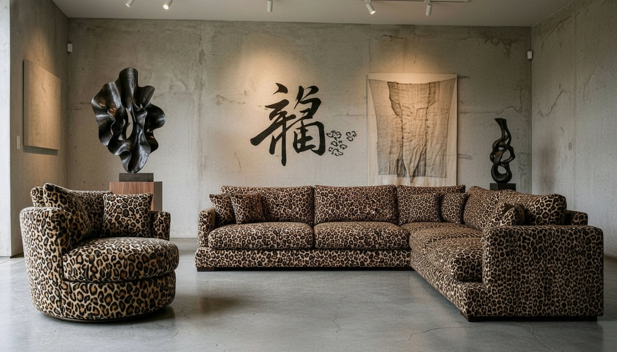 Cloud Corner Lounge Leopard Print