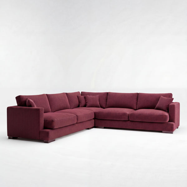 Cloud Corner Lounge Burgundy Corduroy