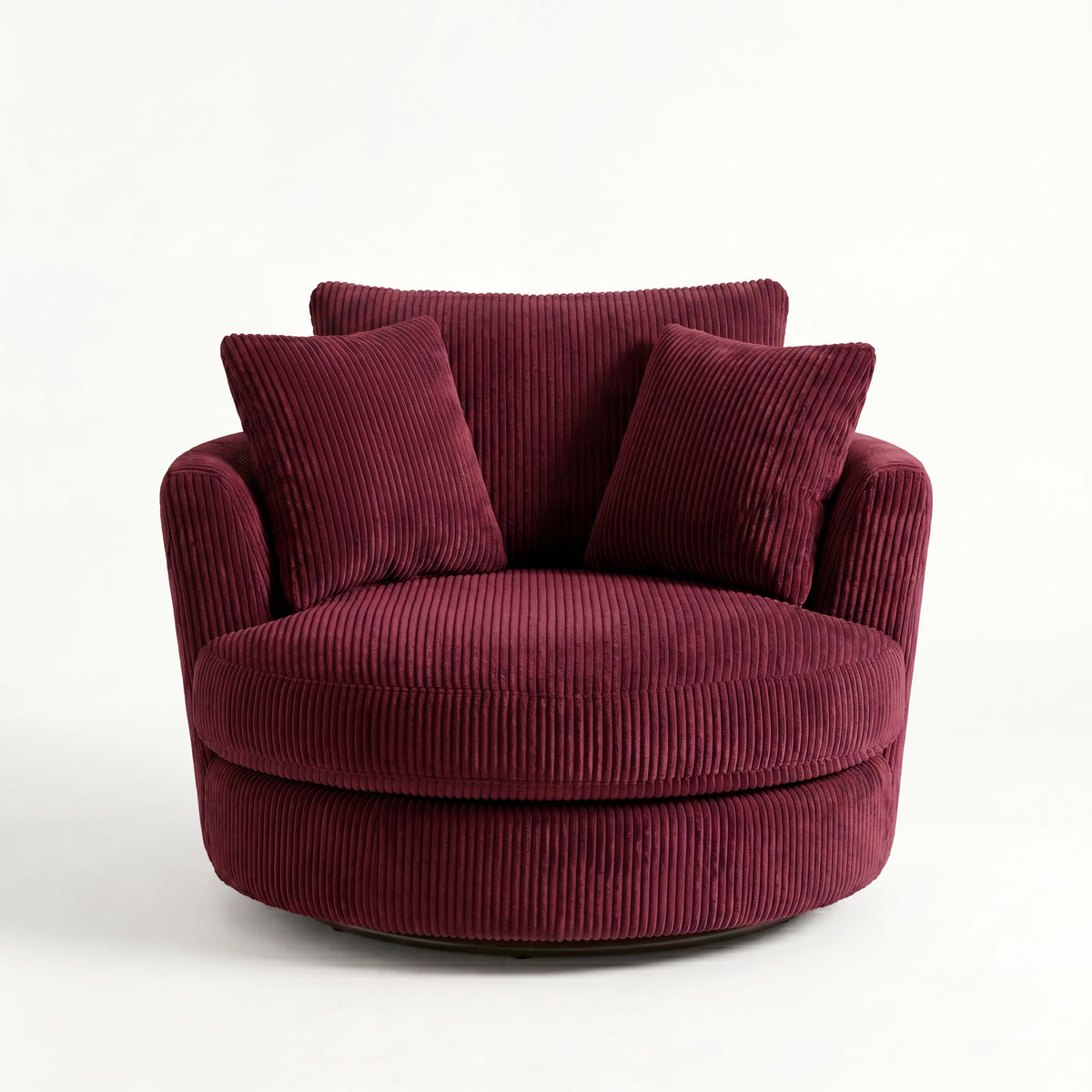 Cuddle Swivel Chair - Burgundy