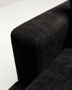 City Chaise Lounge - Bagira Black Corduroy