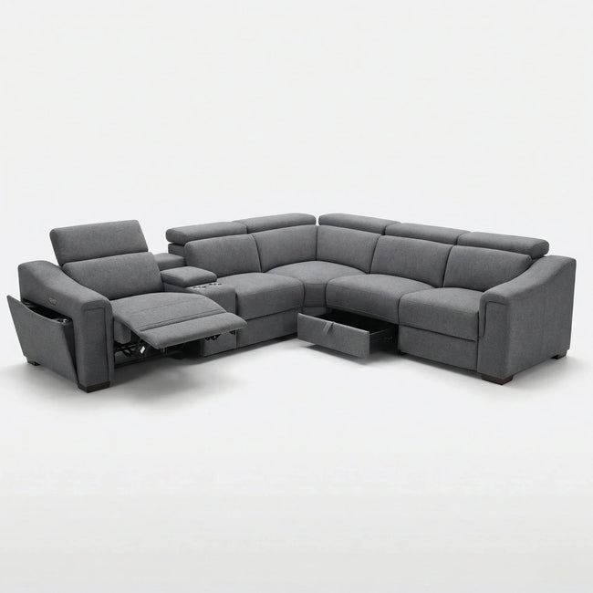 Lena Electric Recliner Corner Lounge - Vibe Sofas Hover Image