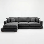 City Chaise Lounge Grey Corduroy
