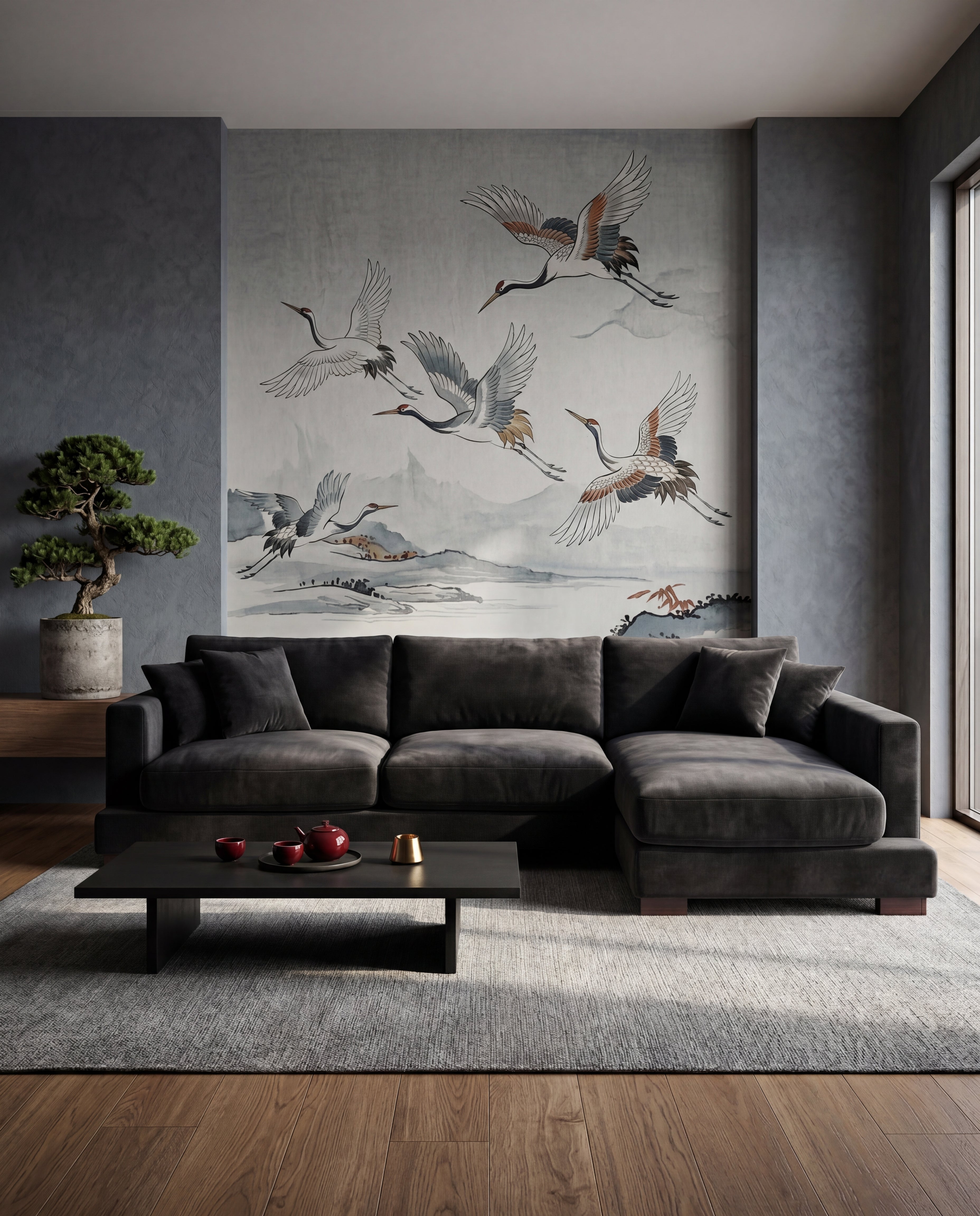 Cloud Chaise Lounge Black Velvet