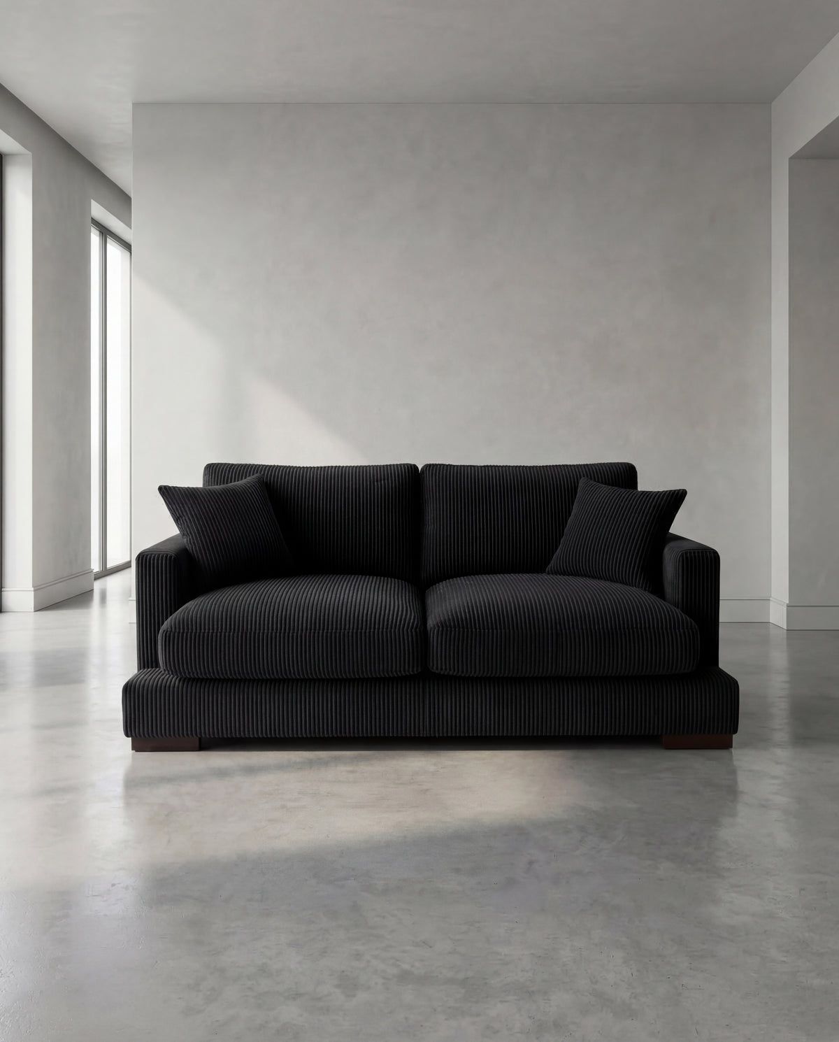 Cloud 2 Seater Bagira Black Corduroy — Lifestyle