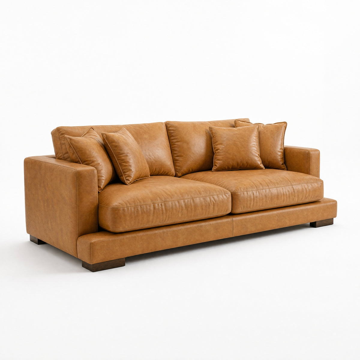 Cloud Sofa Tan Leather
