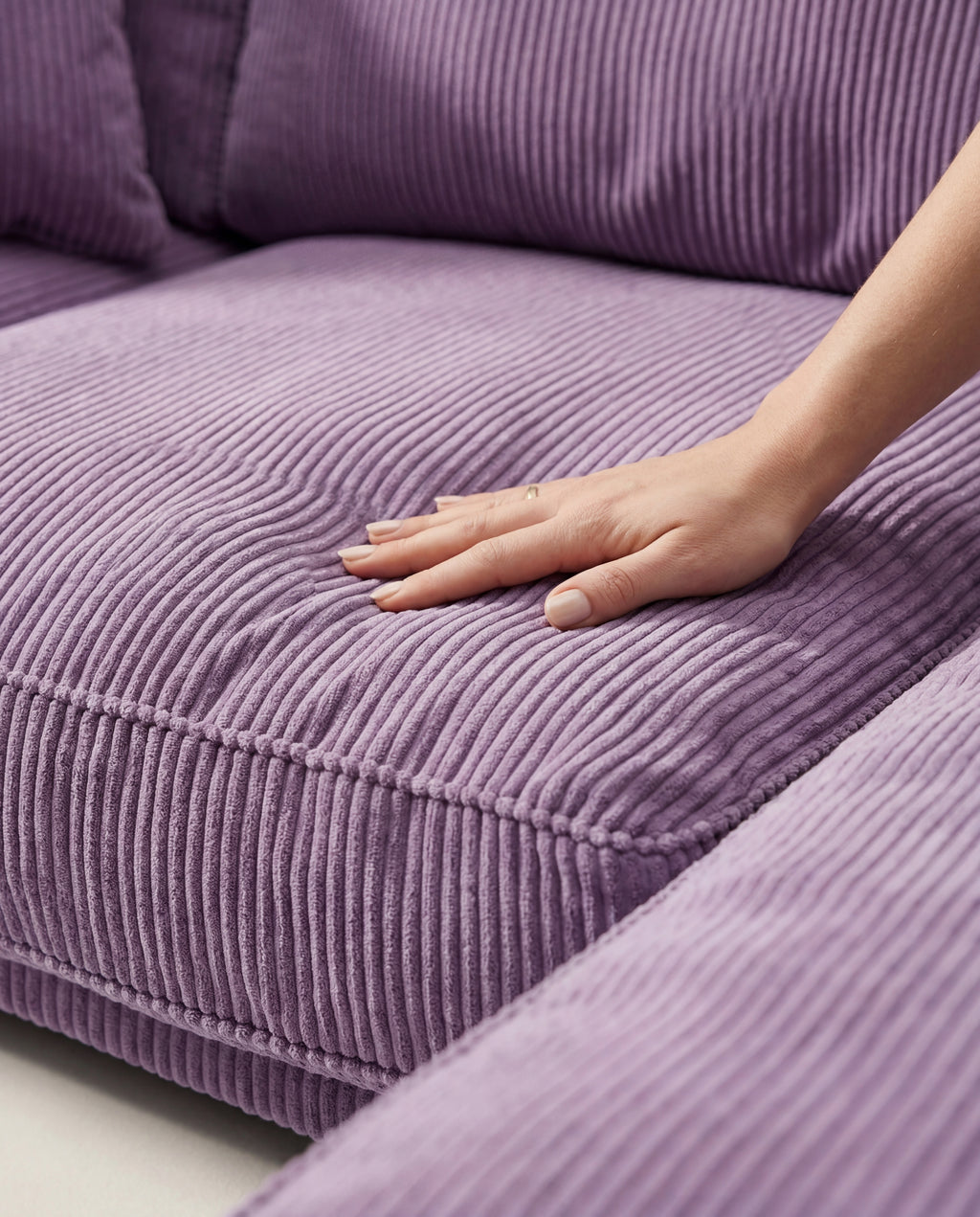 City Chaise Lounge Lilac Corduroy