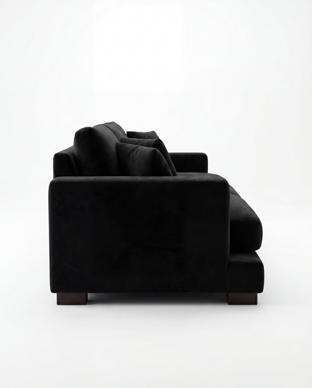 Cloud Chaise Lounge Black Velvet