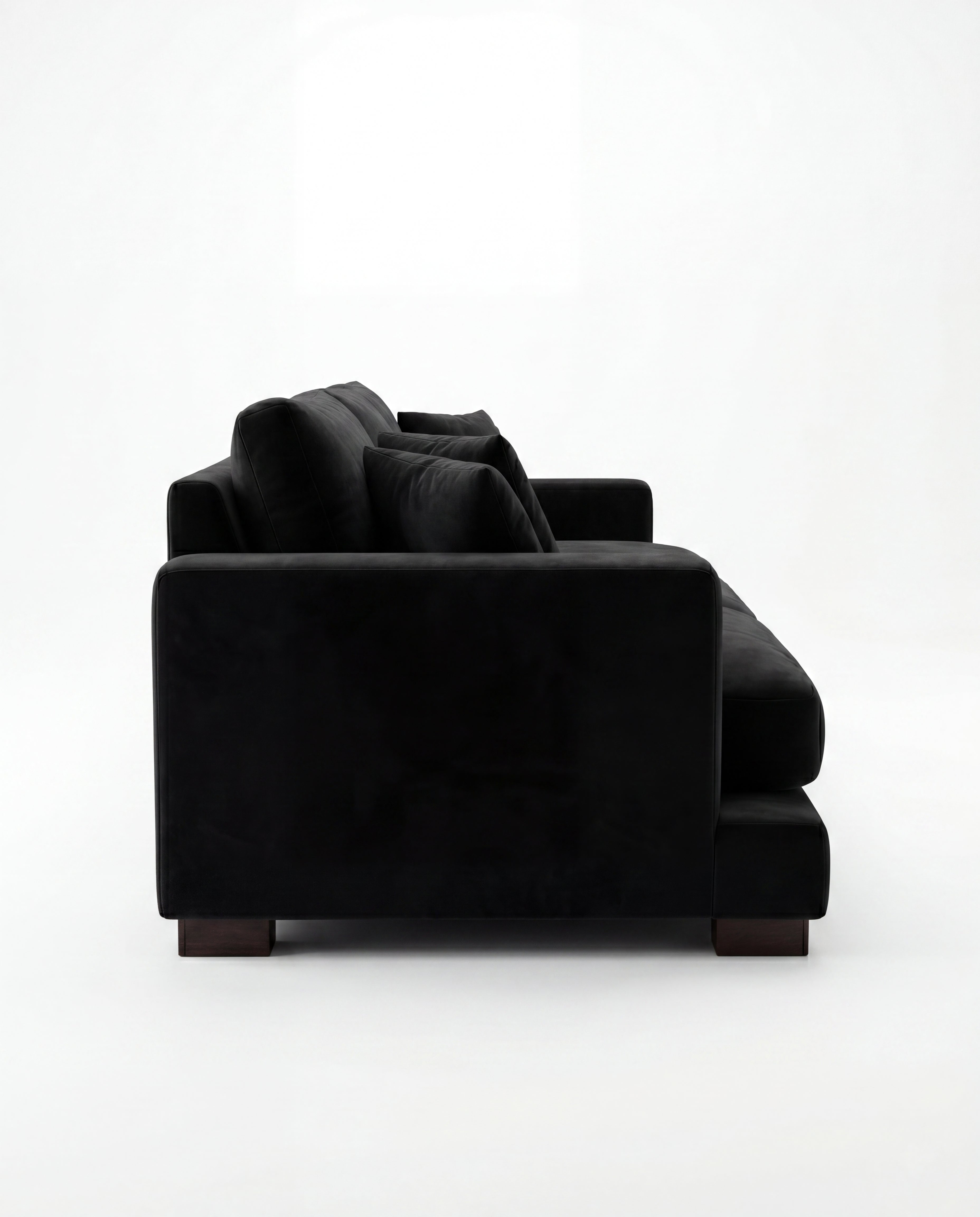 Cloud Chaise Lounge Black Velvet