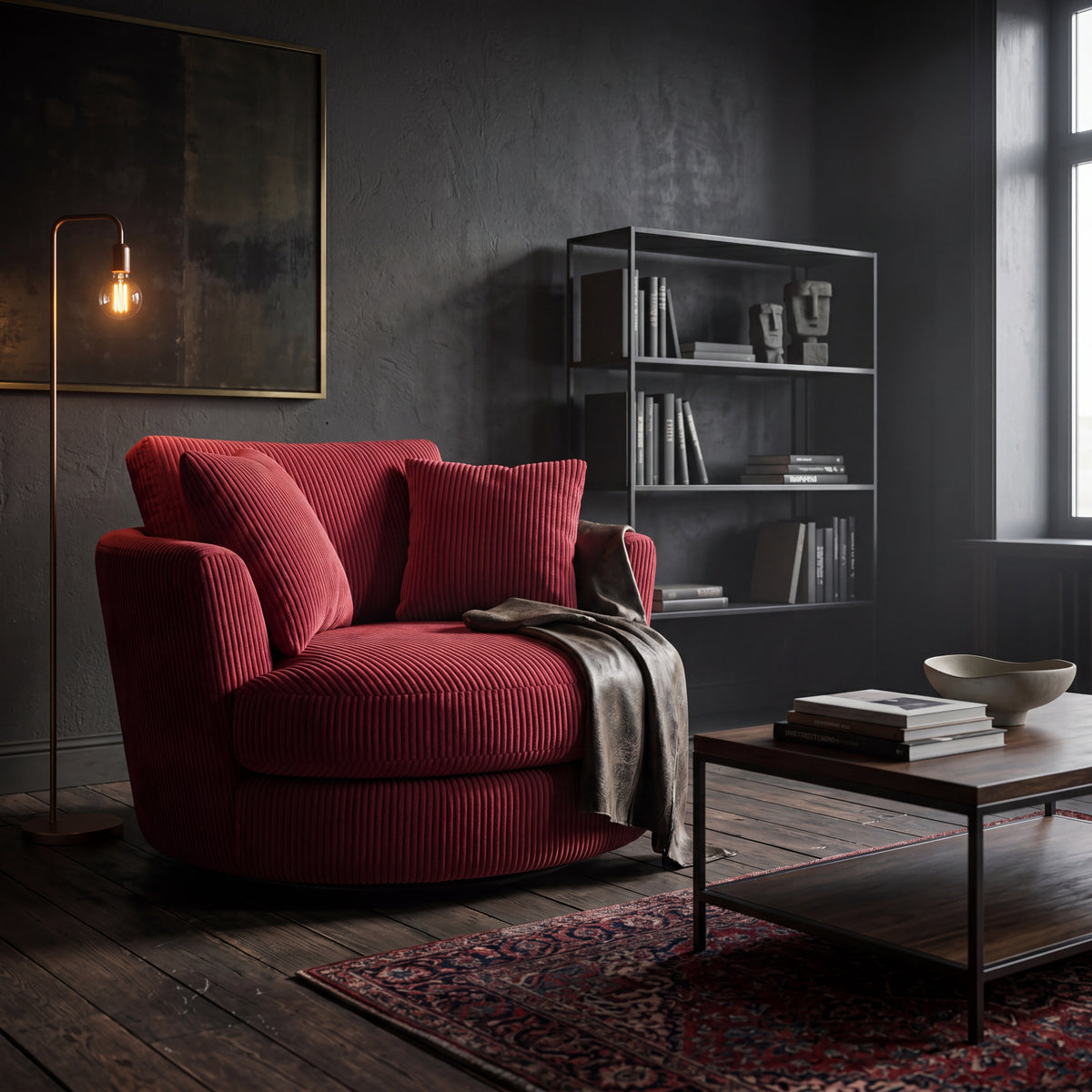 Cuddle Swivel Chair - Samurai Red