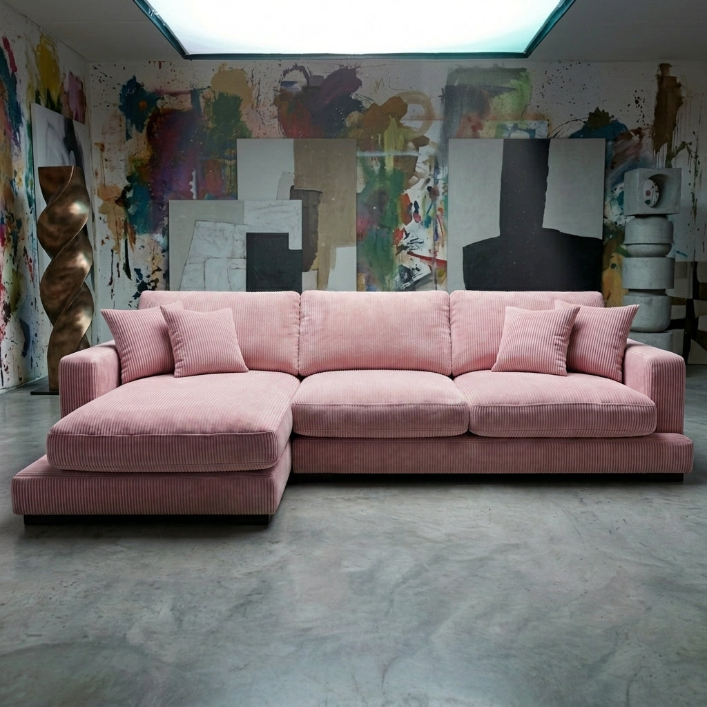 City Chaise Corduroy Baby Pink