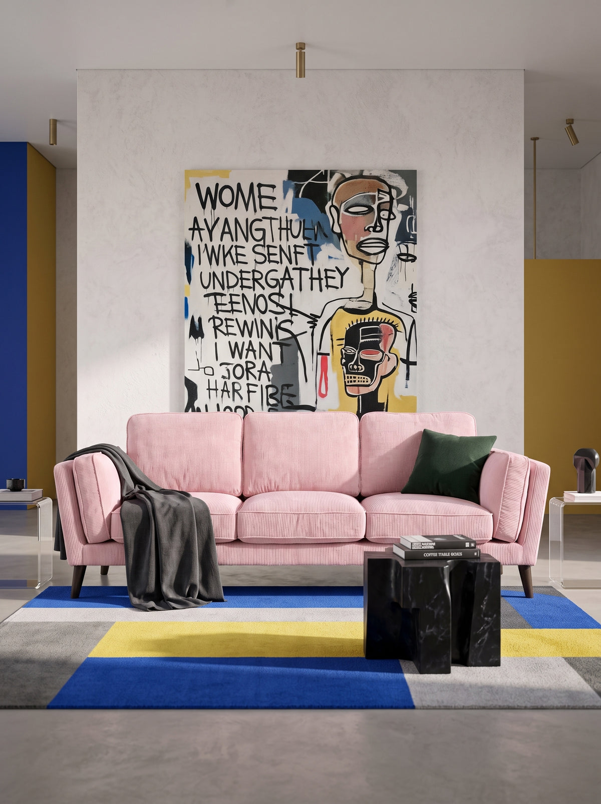 Monroe Sofa - Baby Pink Corduroy