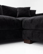 Cloud Chaise Lounge Black Velvet