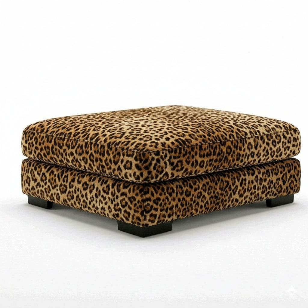 Cloud Ottoman Leopard Print