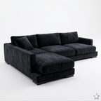 Cloud Chaise Lounge Black Velvet