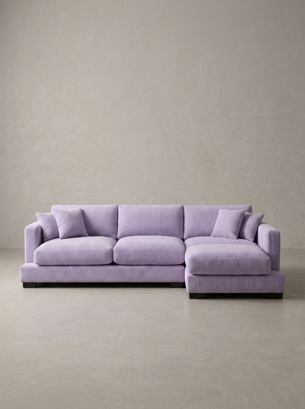 Cloud Chaise Lounge Lilac Corduroy