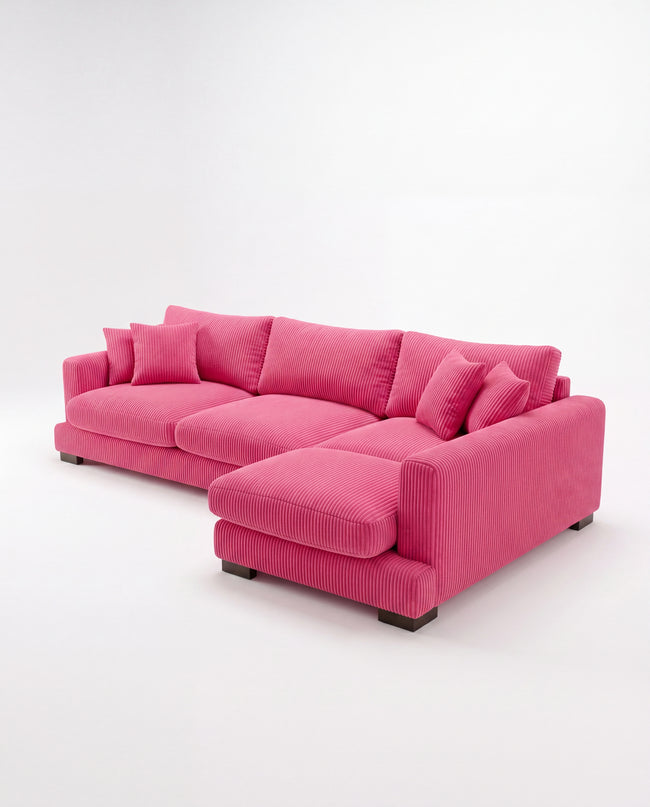 Cloud Chaise Lounge Candy Pink Corduroy Main Image
