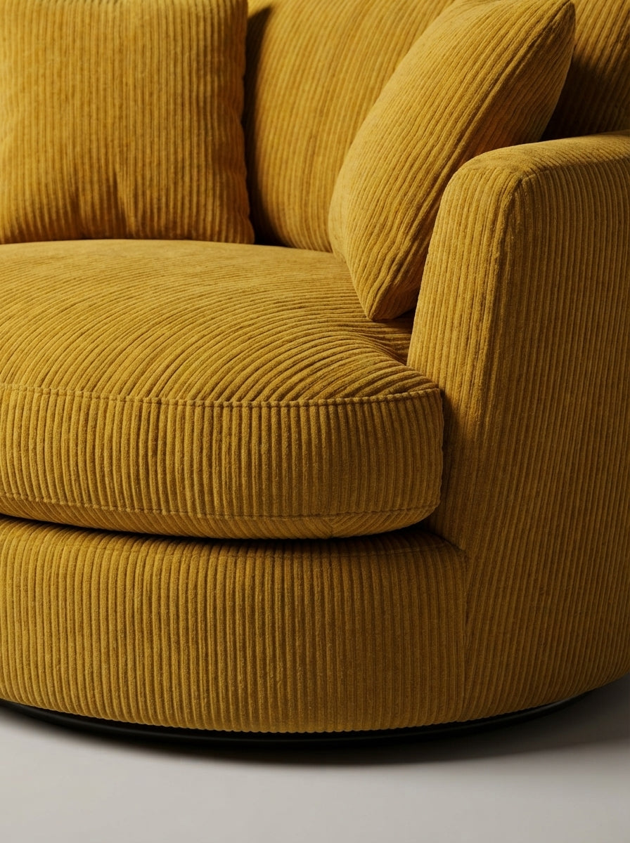 Cuddle Swivel Chair - Mustard