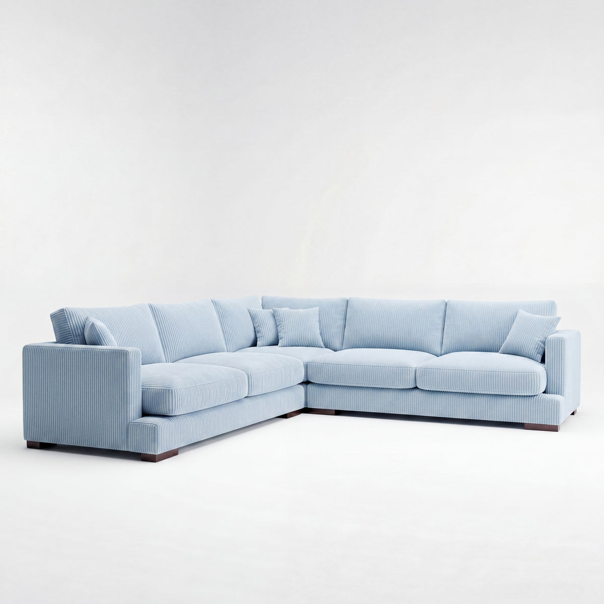 Cloud Corner Lounge Baby Blue Corduroy