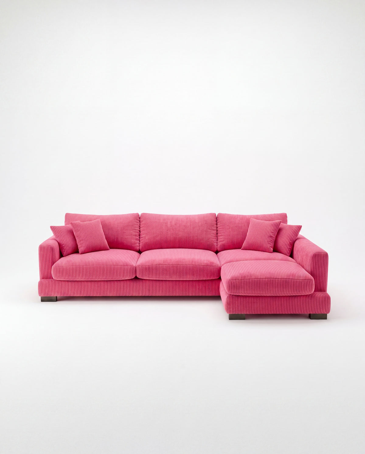 Cloud Chaise Lounge Candy Pink Corduroy