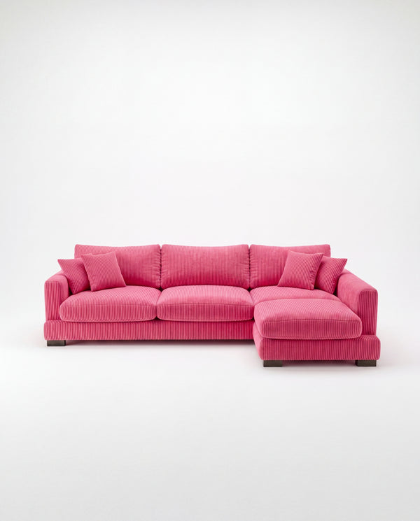 Cloud Chaise Lounge Candy Pink Corduroy